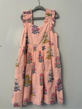 Pink Chicken Pink Floral Ruffle Strap Sundress